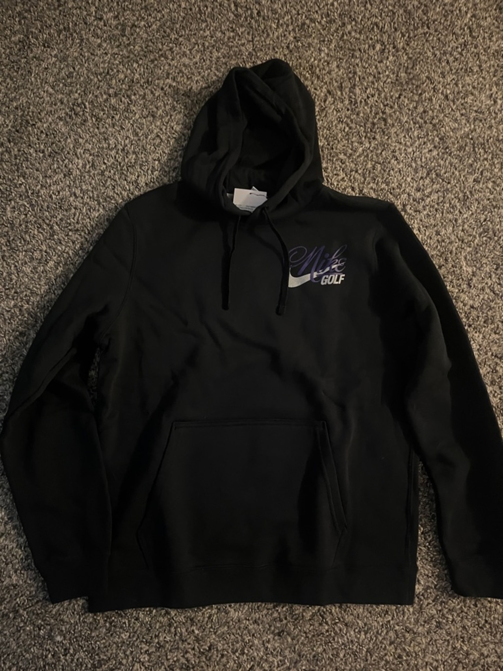 Nike Golf Black Hoodie with Purple